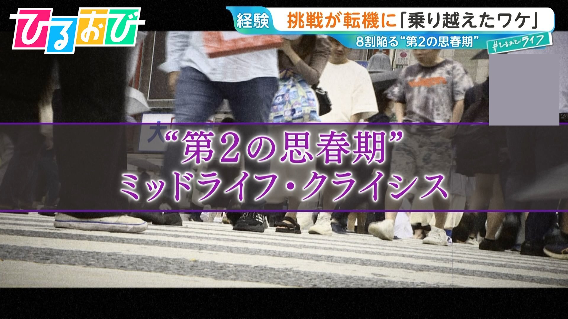 中年期に人生の悩みや漠然とした不安を感じている様子の人物。ミッドライフ・クライシスに直面する人の心理状態を示す。