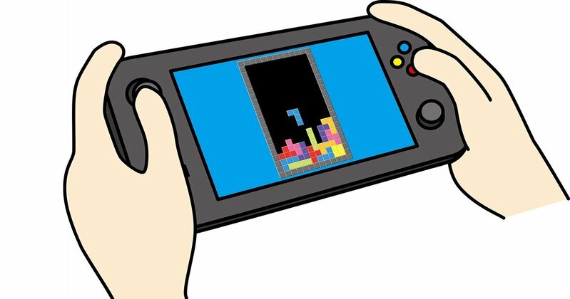 テトリスのカラフルなブロックが積み重ねられたゲーム画面のイメージ