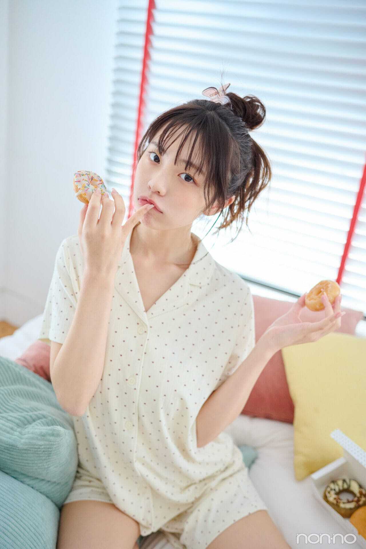 菊地姫奈】夏の肌見せルームウェアを着こなし！暑い日のお泊まり