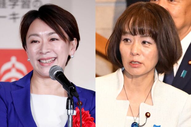 参院選で落選した山尾志桜里氏と杉田水脈氏
