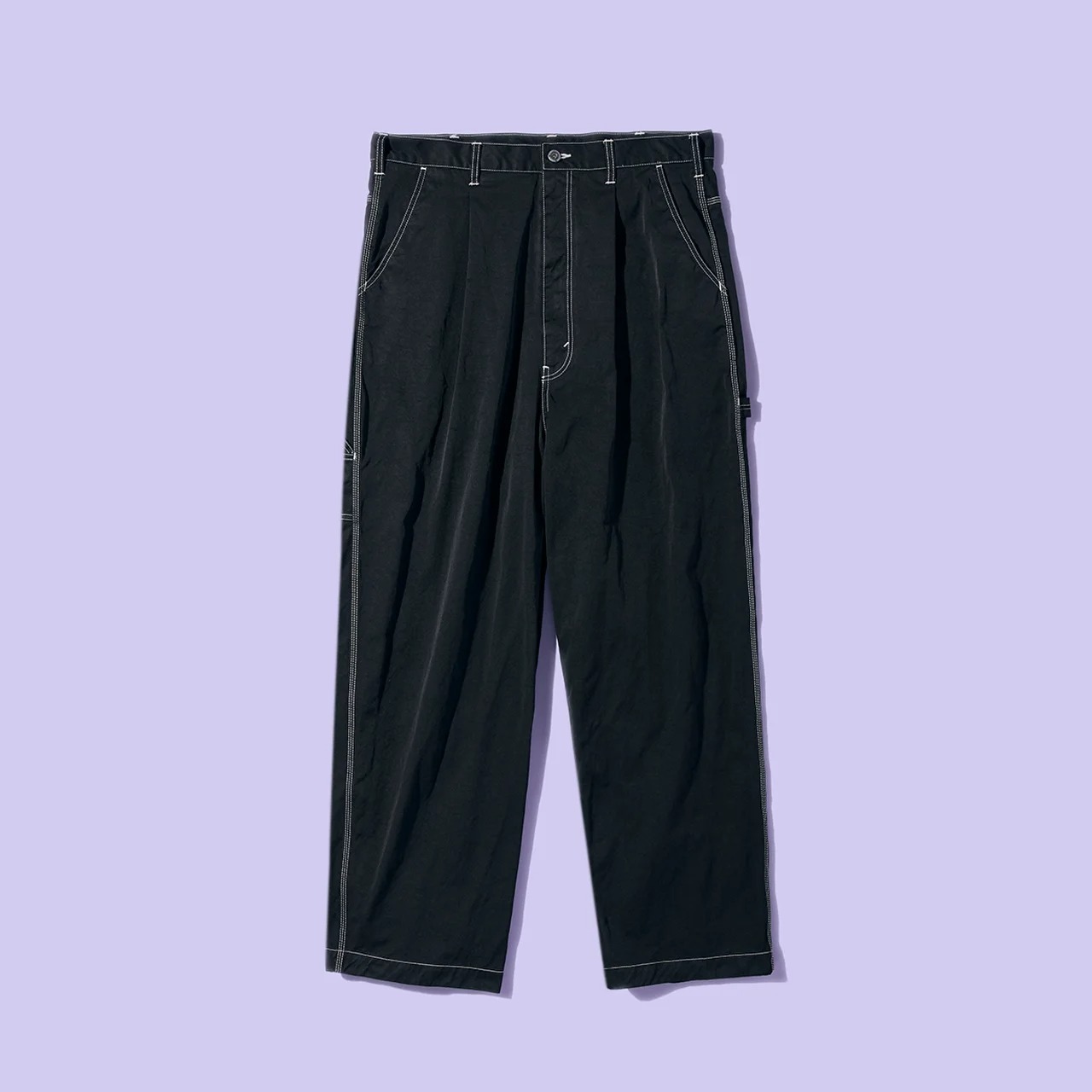 コム デ ギャルソン・オム　新作　ペインターパンツ ブラック　L コムデギャルソン オムCOMME des GARCONS HOMME ストーン