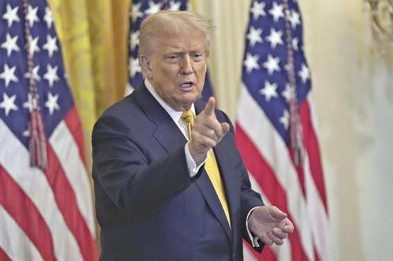 米トランプ大統領、日米関税交渉の発表