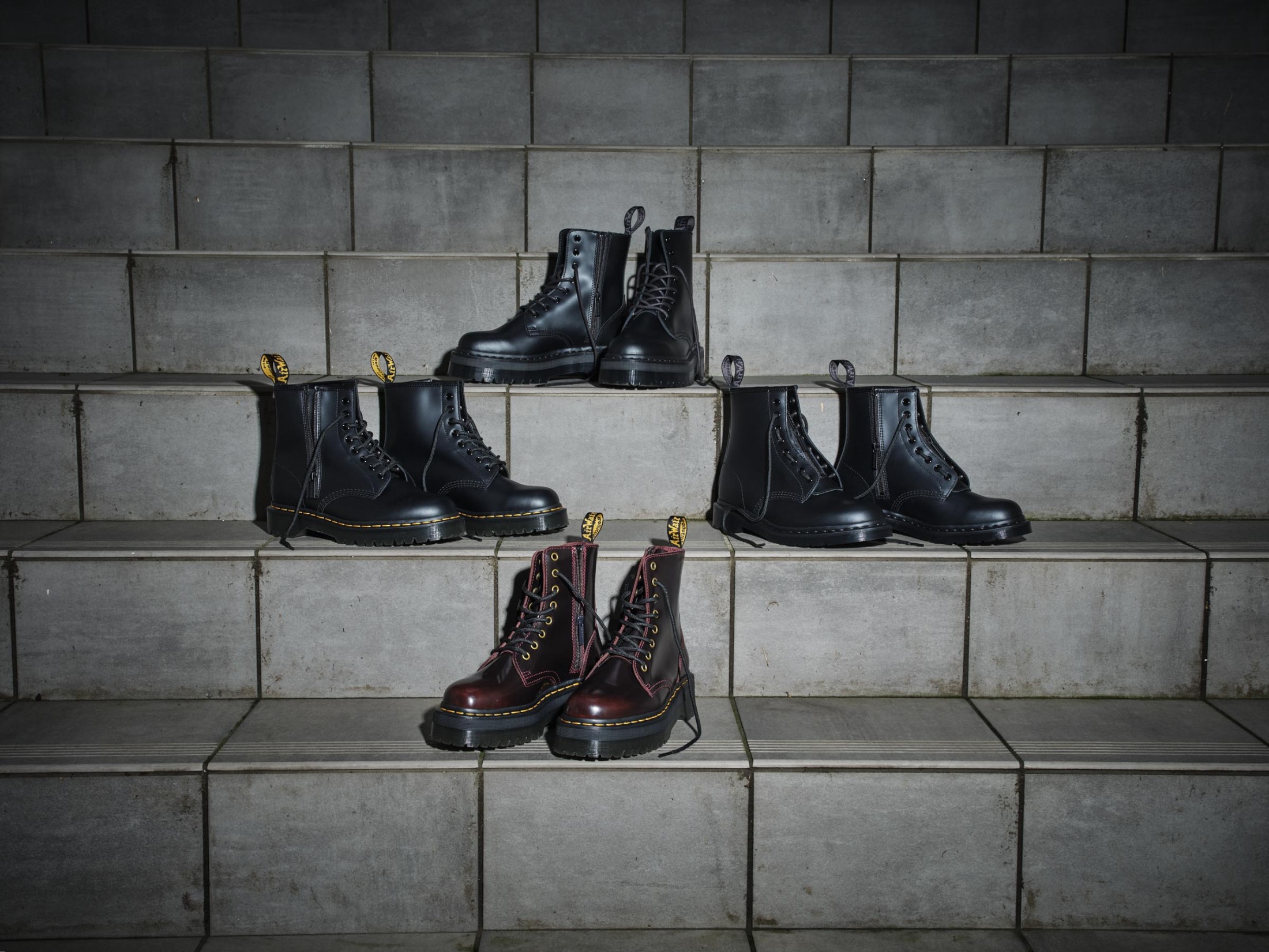 稀少☆Dr.Martens JAGGER 厚底 サイドジップ hyde着用モデル Dr.Martens - 【激レア】Dr.Martens JAGGER UK4 厚底 10ホール