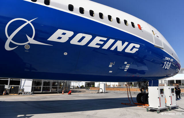 日米経済協定における米国製ボーイング民間航空機100機の発注合意を示すイメージ