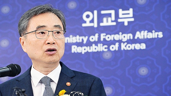 趙顯外交部長官の就任式での挨拶（ソウル鍾路区、2025年7月21日）