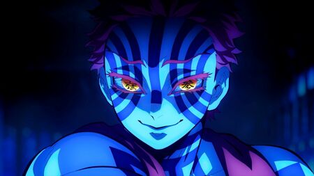 劇場版「鬼滅の刃」無限城編に登場する十二鬼月・上弦の参の鬼、猗窩座。強大な力を誇る姿