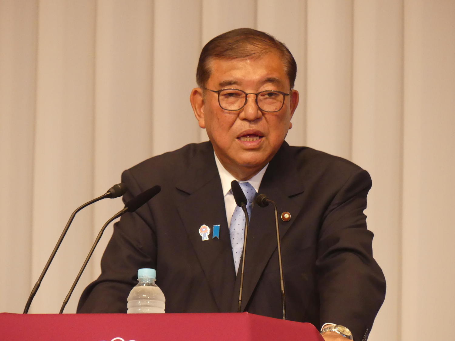 2025年7月に撮影された石破茂首相。参院選大敗後、少数与党となった自民党の連立政権の行方が注目される。