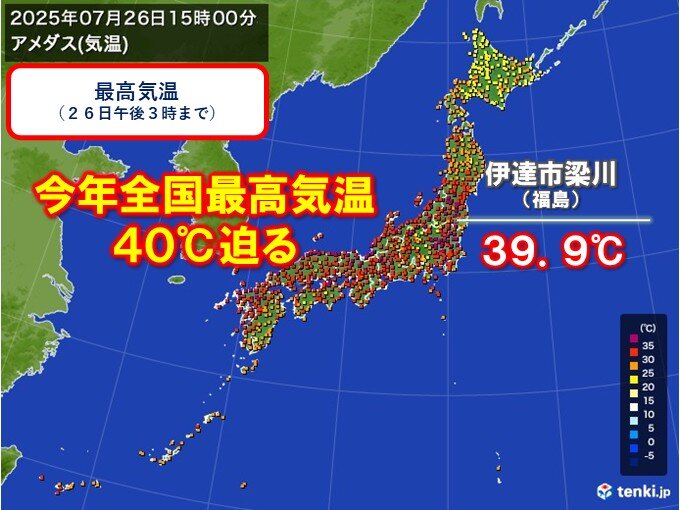 強烈な日差しが降り注ぐ真夏の日本列島