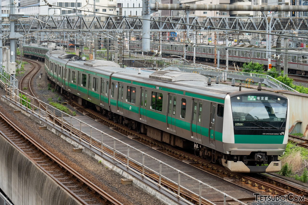 東京23区北部を走るJR東日本赤羽線の列車