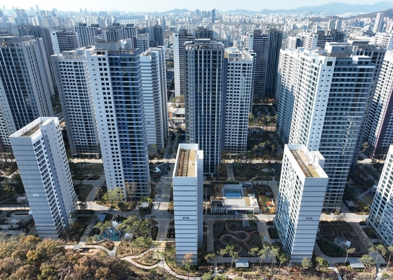 ソウル市江東区オリンピックパーク・フォレオンの団地全景