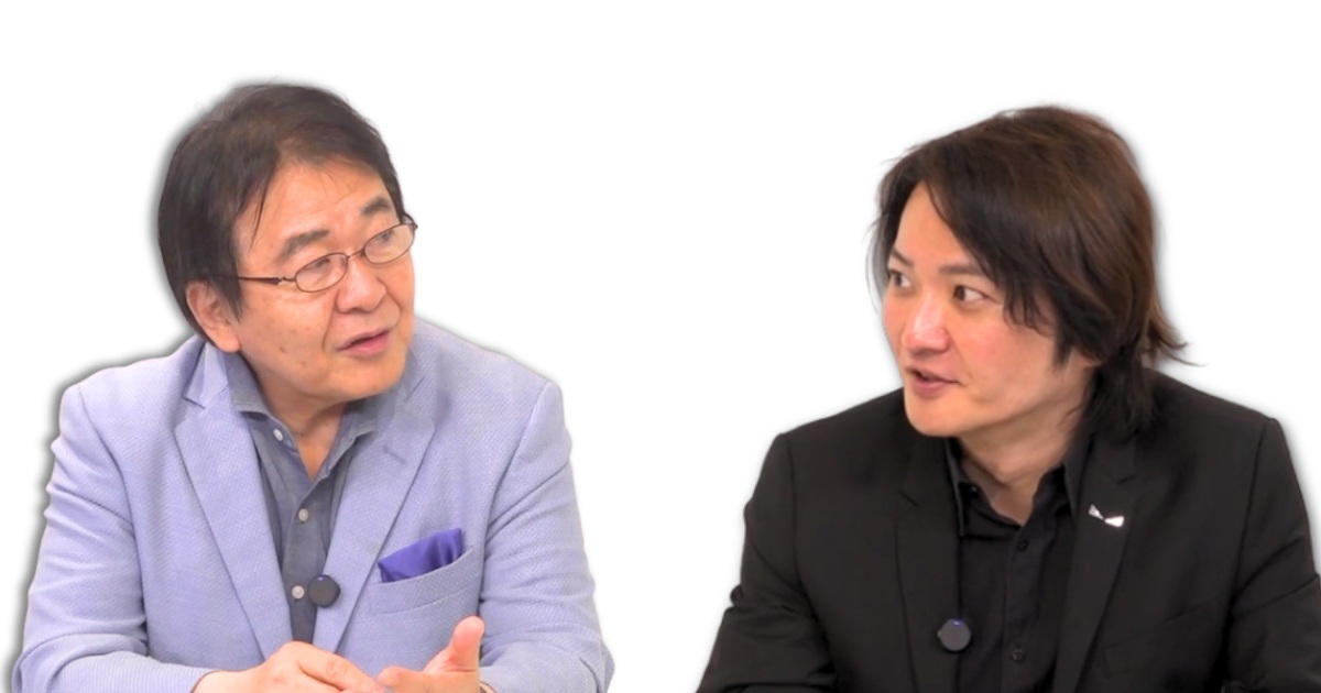 竹中平蔵氏と林尚弘氏が日本経済改革について対談する様子