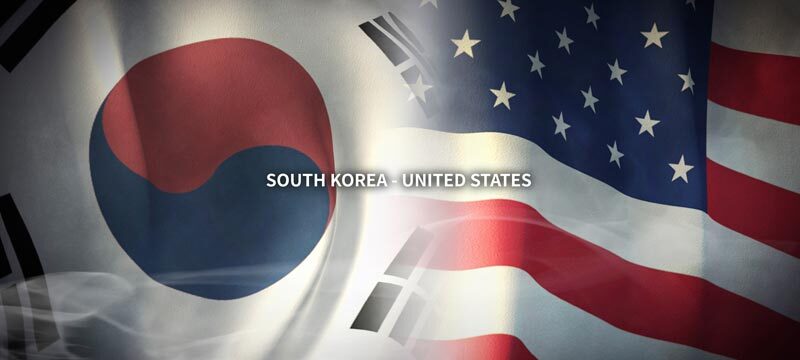 米国第一政策研究所（AFPI）のフレッド・フライツ副所長と懇談する韓国の国会議員団の様子。