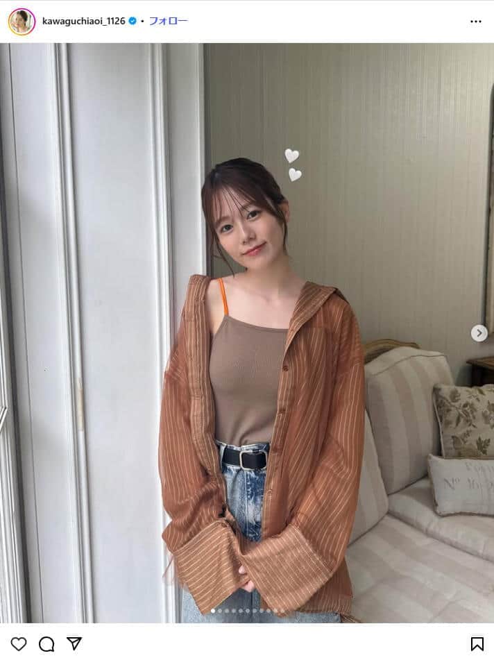 川口葵さんのインスタグラムより。タレントとしての日常や活動を紹介。