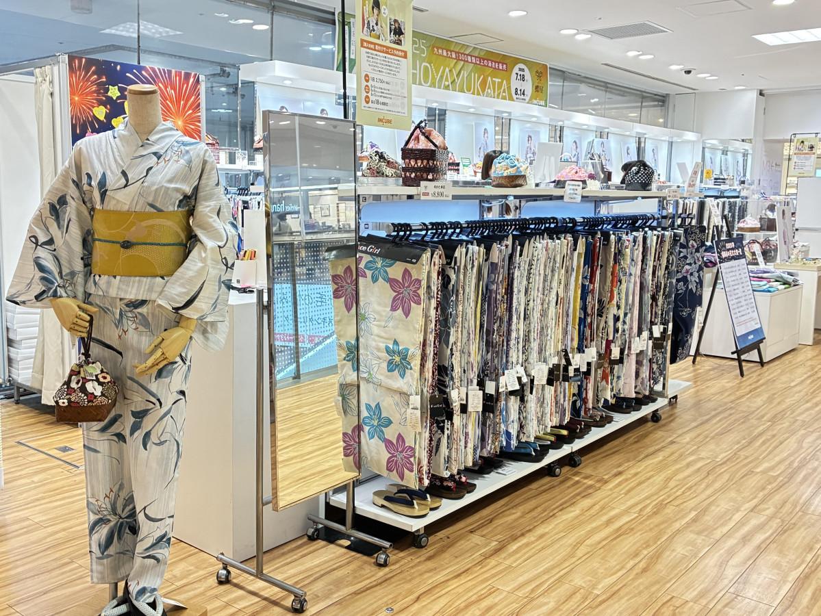 インキューブ天神で蝶屋の浴衣ポップアップショップ 浴衣400種