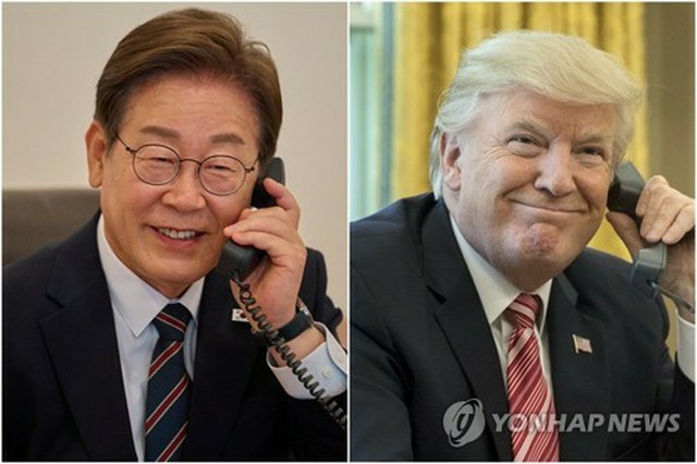 米韓関税交渉に合意したイ・ジェミョン韓国大統領とドナルド・トランプ元米大統領