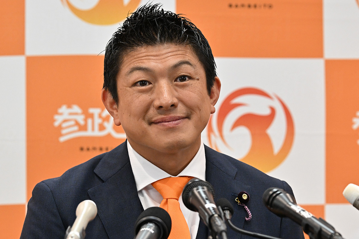 参政党代表の神谷宗幣氏。同党の勢力拡大とマルチ商法との関連性が注目されている。