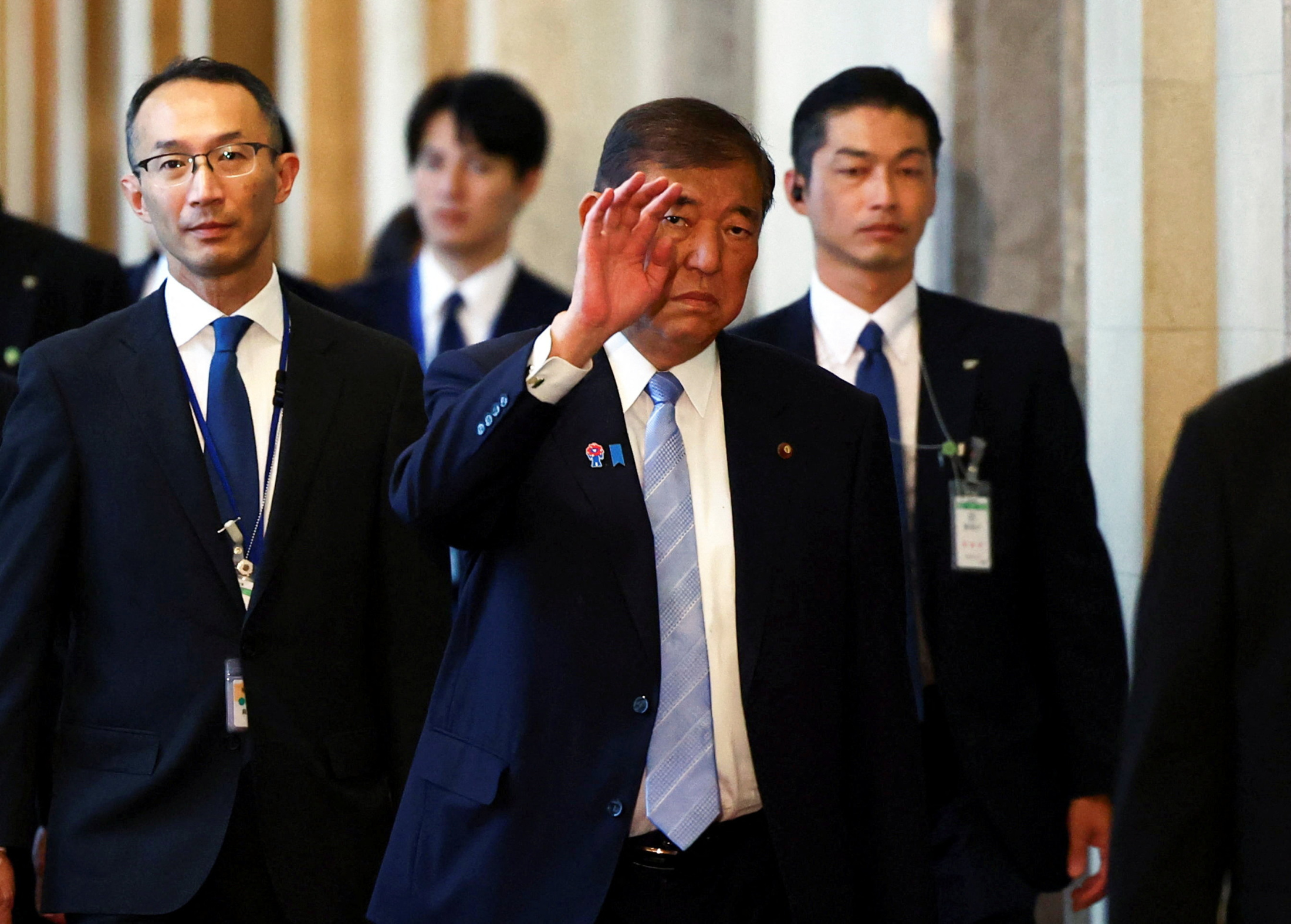 石破茂首相、衆院予算委員会集中審議で戦後80年談話の必要性を語る（2025年8月1日、東京の国会内にて撮影）