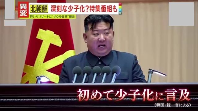 北朝鮮で報じられた五つ子の誕生と少子化問題の関連性を示唆するイメージ
