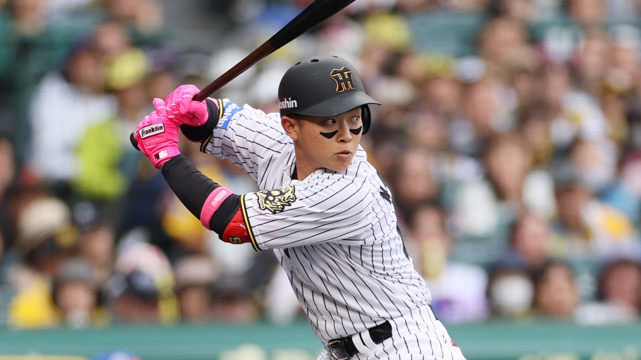 阪神タイガース 中川勇斗 ユニホーム O 衝撃の.305&.853…阪神20歳を「今すぐ使って」 ドラ7捕手に待望論
