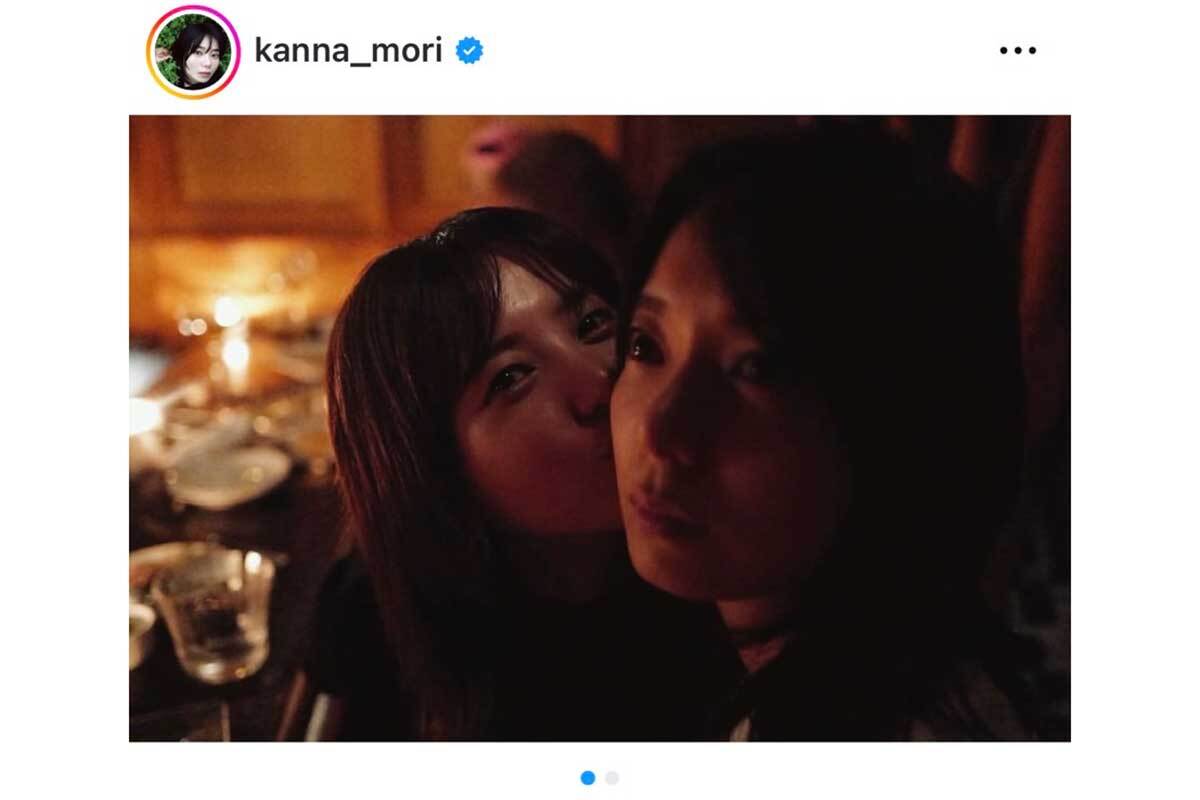 森カンナのインスタグラム投稿、吉高由里子の書籍「しらふ」と仲睦まじい様子