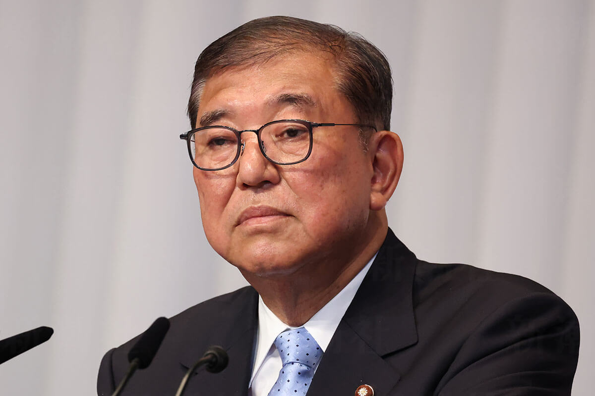 石破茂首相。自民党内の分裂論が高まる中、党首としての強い姿勢と決断が注目される。