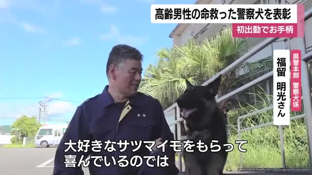 警察犬デビュー初日に快挙！ わずか4分で高齢男性の命を救った
