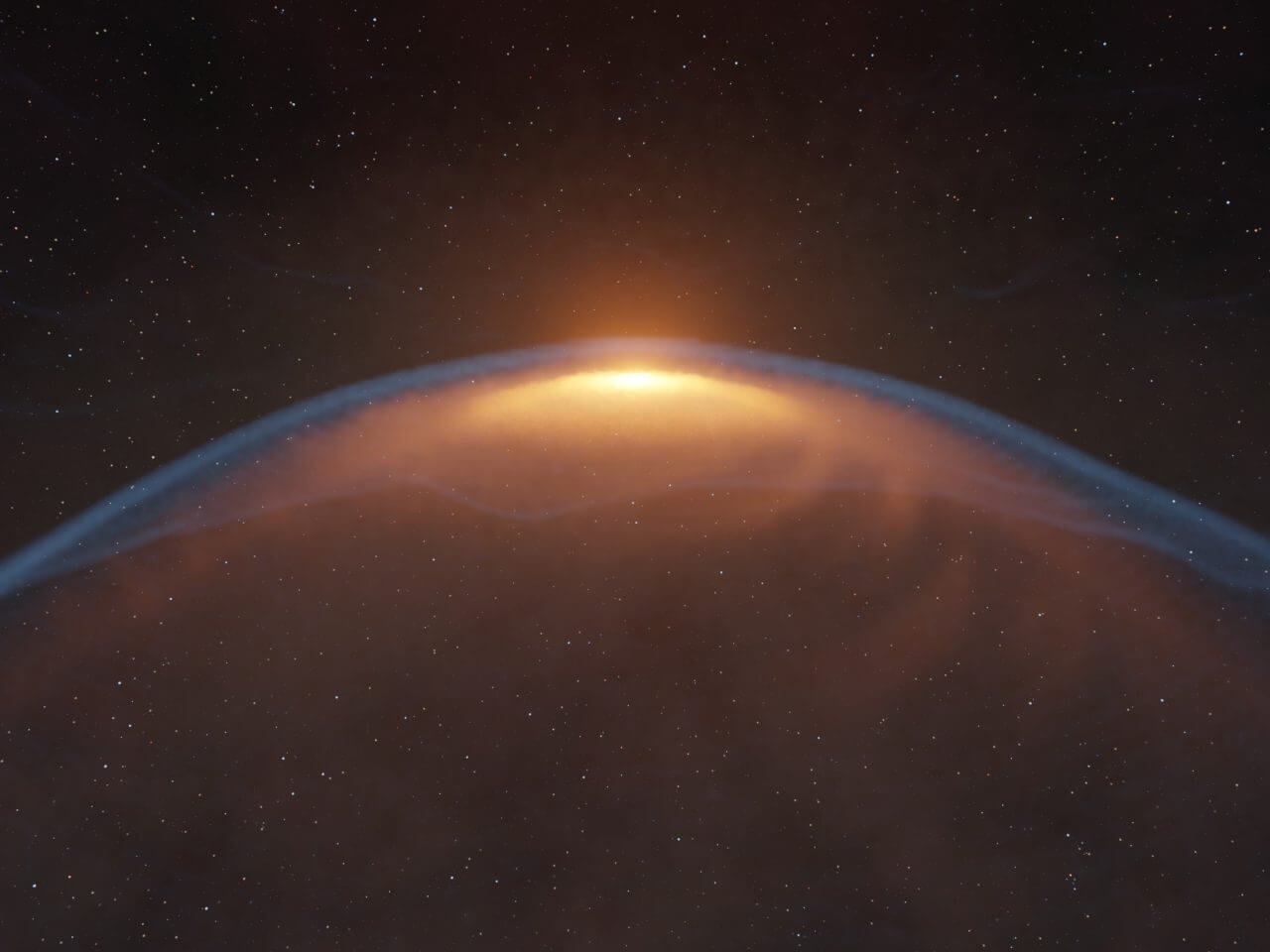 アルマ望遠鏡が“星のジェットで変形した原始惑星系円盤”を捉えた