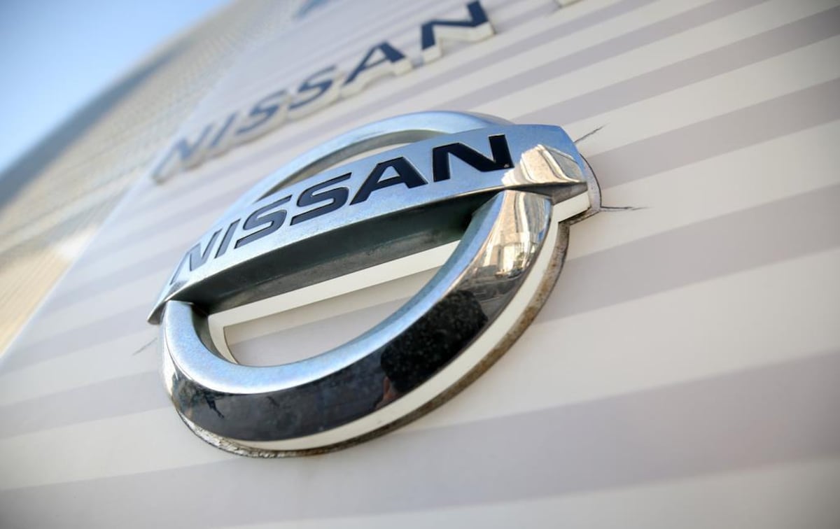 日産自動車のロゴマーク。中国市場での新車販売好調を象徴する。