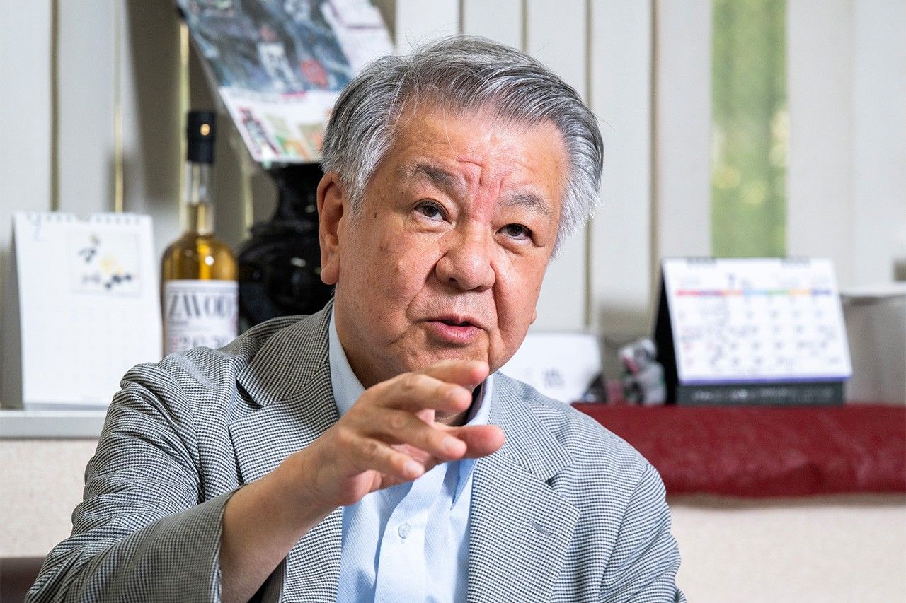 一水会代表の木村三浩氏。対米自立と日本の主権確立を訴える。