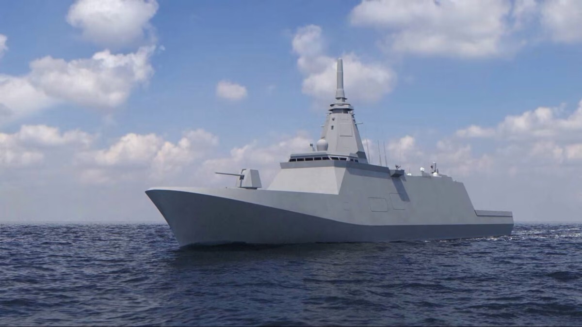 豪州海軍の新型汎用フリゲート艦（もがみ型護衛艦ベース）の完成予想図。高性能Mk41VLSを搭載し、2030年就役予定。