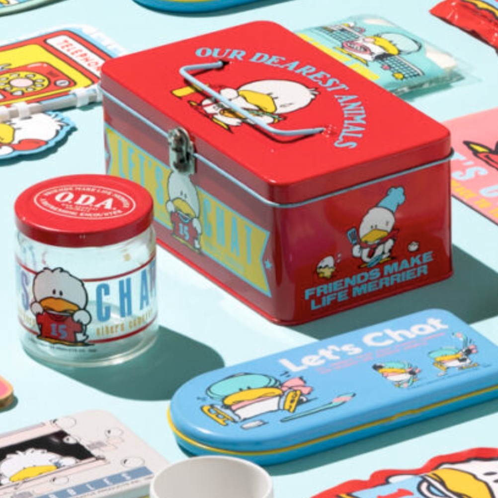 ソニー クリエイティブ レッツチャット 缶ケース レア 昭和レトロ あひる ソニー クリエイティブ レッツチャット 缶ケース レア 昭和