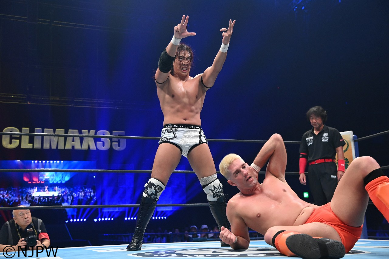 KONOSUKE TAKESHITAがIWGP世界ヘビー級王者のザック・セイバーJr