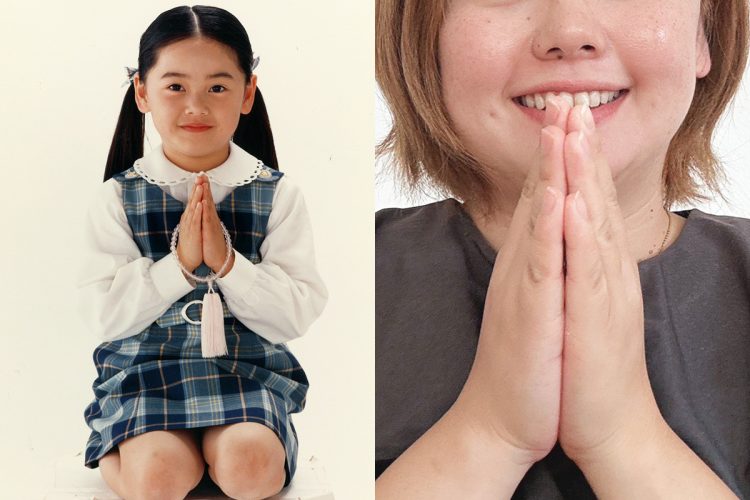お仏壇のはせがわ"の2代目「しあわせ少女」だった池田たばささん（35歳）の現在の姿。3児の母となり、笑顔で語る池田さんのポートレート。