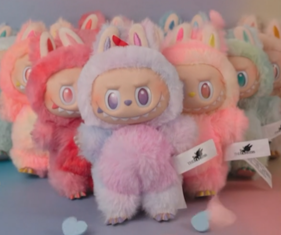 人気キャラクター「Labubu」のぬいぐるみ。偽物の安全警告が発令され、正規品との見分け方が重要視されている。