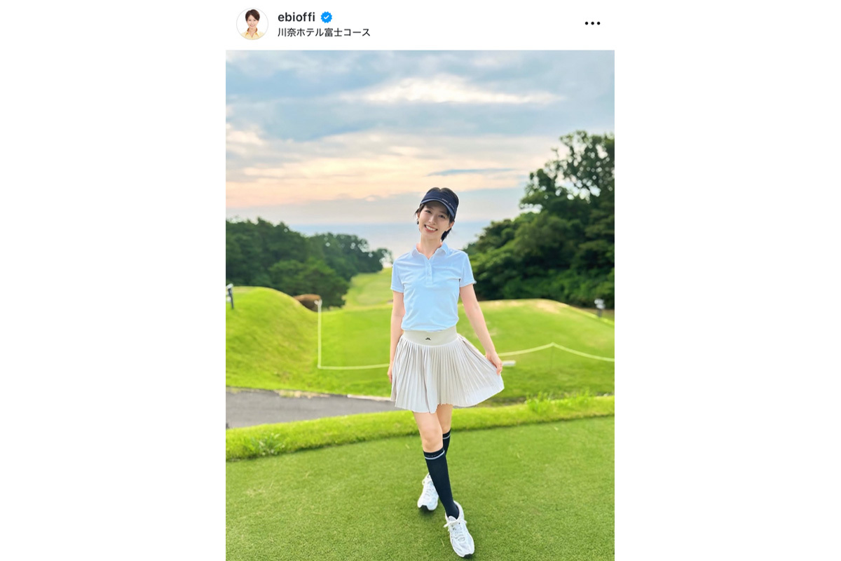 31歳フジテレビアナが名門ゴルフ場へ！ 愛らしい“ミニスカ