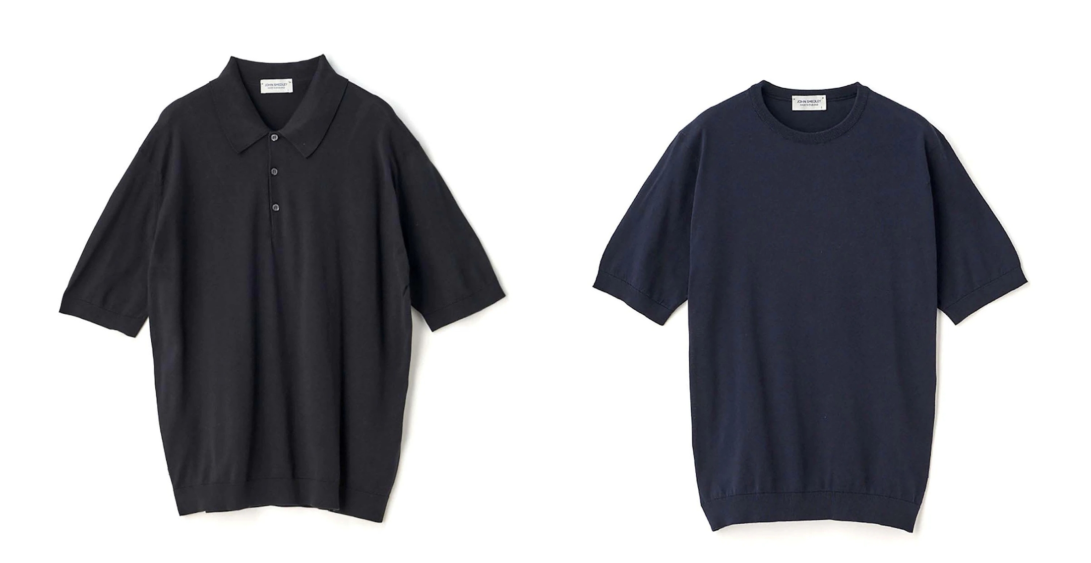 ✨極美品/シーアイランドコットン✨(L) John Smedley 黒 現行タグ 現行タグ】ジョンスメドレー シーアイランドコットン 30G クルー