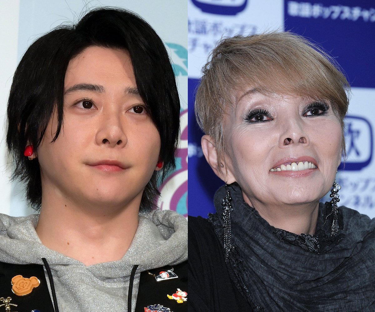 大森元貴と研ナオコが笑顔で並ぶ写真。Mrs. GREEN APPLEの大森は朝ドラ『あんぱん』に出演。