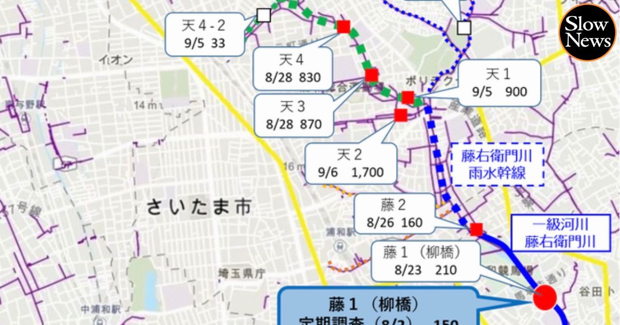 藤右衛門川で検出された高濃度PFAS汚染の現場周辺