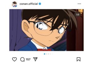 劇場版『名探偵コナン』シリーズの象徴的な画像。金曜ロードショーでのエンディングカット問題で注目される人気アニメ映画。