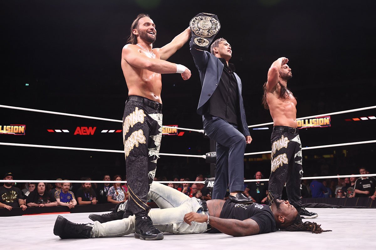AEW Okada  オカダ・カズチカ レインメーカー ドルシューター　未使用品 AEW】統一王者オカダ・カズチカ「禁断の扉」防衛戦へ猛デモ