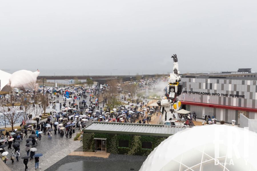 大阪・関西万博会場の全景。多数の窃盗事件が発生した万博会場の様子。
