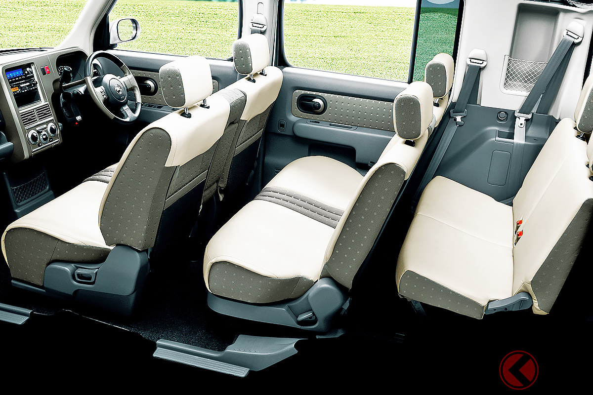 日産の3列シートコンパクトミニバン「キューブキュービック」。競合ひしめく市場で再登場が待たれる。