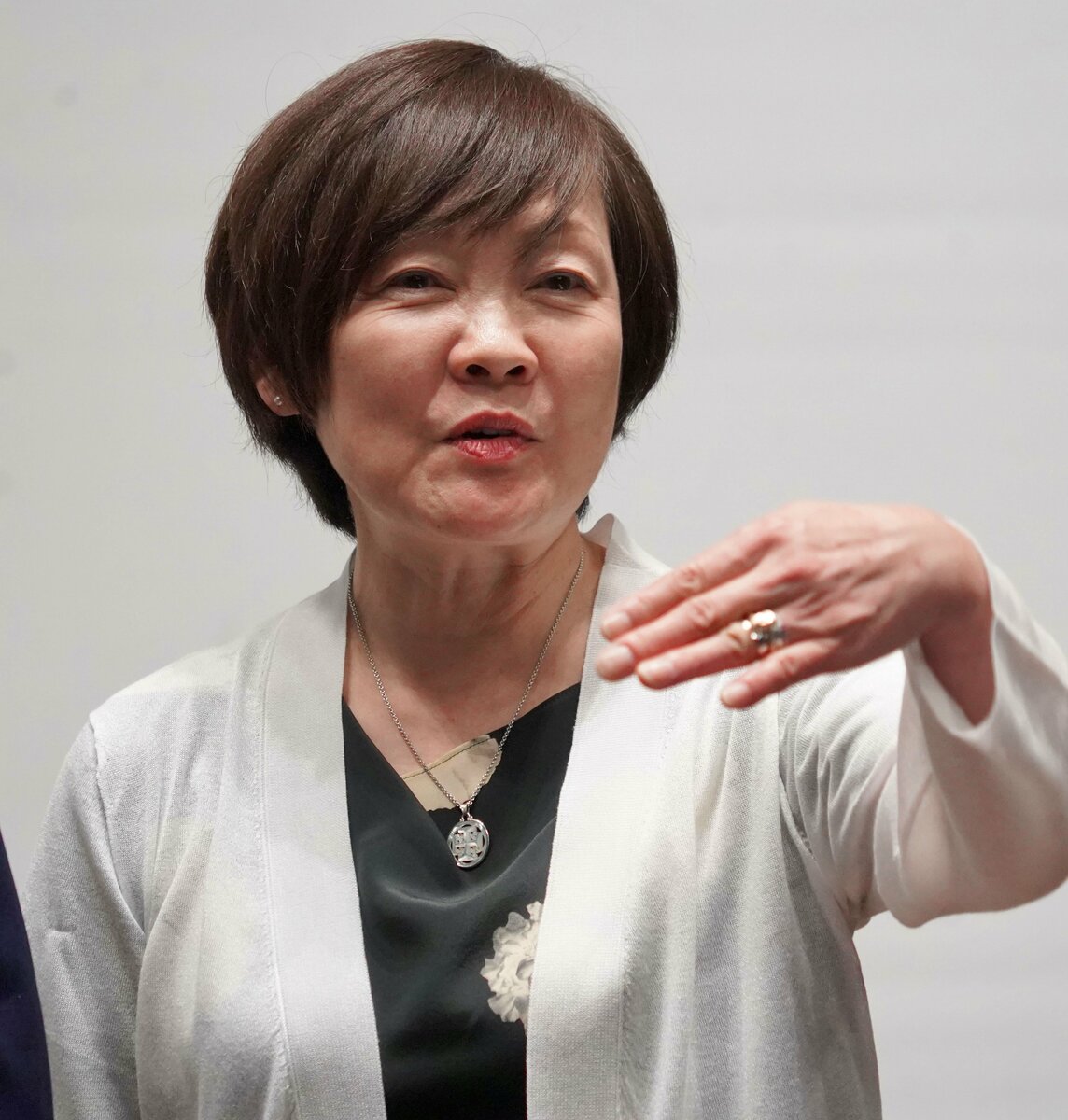 社会貢献支援財団の映画祭で挨拶する安倍昭恵氏
