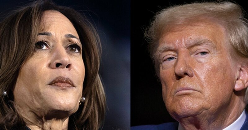 カマラ・ハリス副大統領が選挙キャンペーンで聴衆に語りかける様子