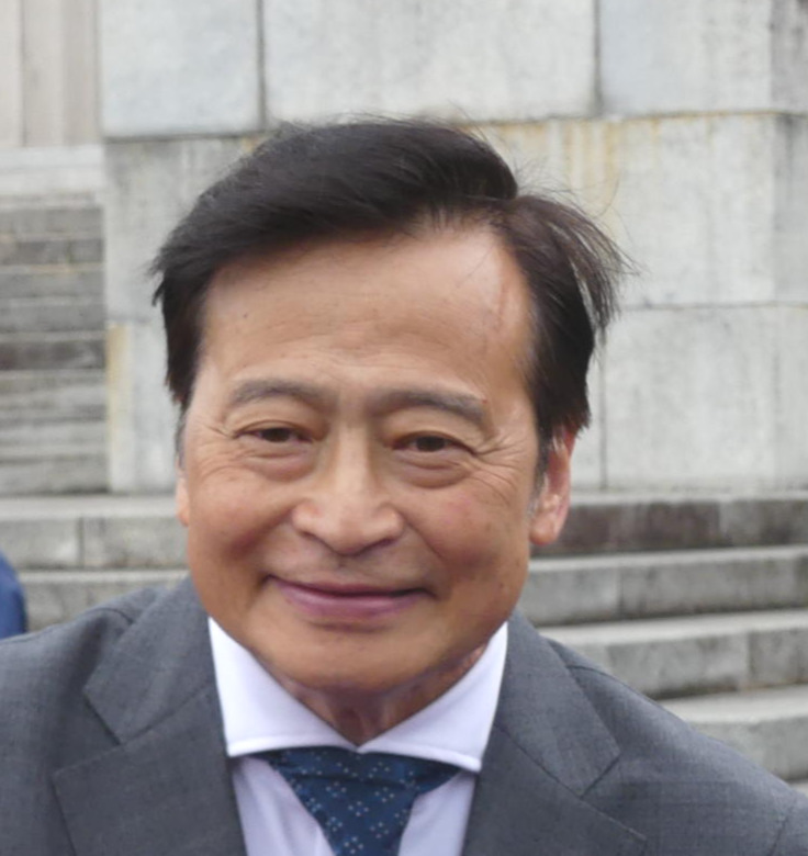 ラサール石井氏、長生炭鉱遺骨収容を巡る発言について説明（2025年8月撮影）