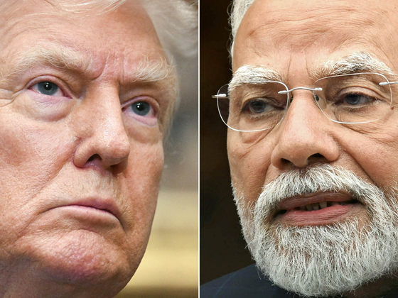 ドナルド・トランプ前米大統領とインドのナレンドラ・モディ首相、米印関係の緊張を示す