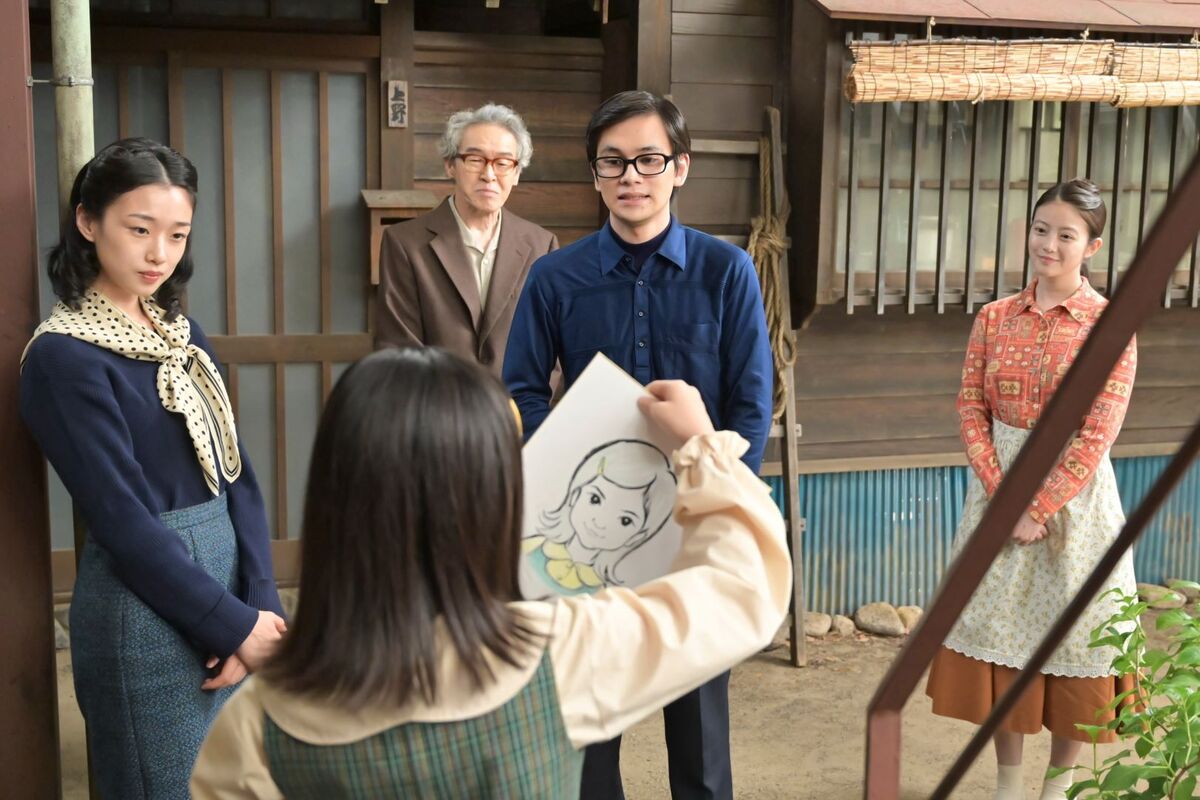 朝ドラ「あんぱん」第109話、浅野和之と永瀬ゆずなが演じる祖父と孫の初登場シーン