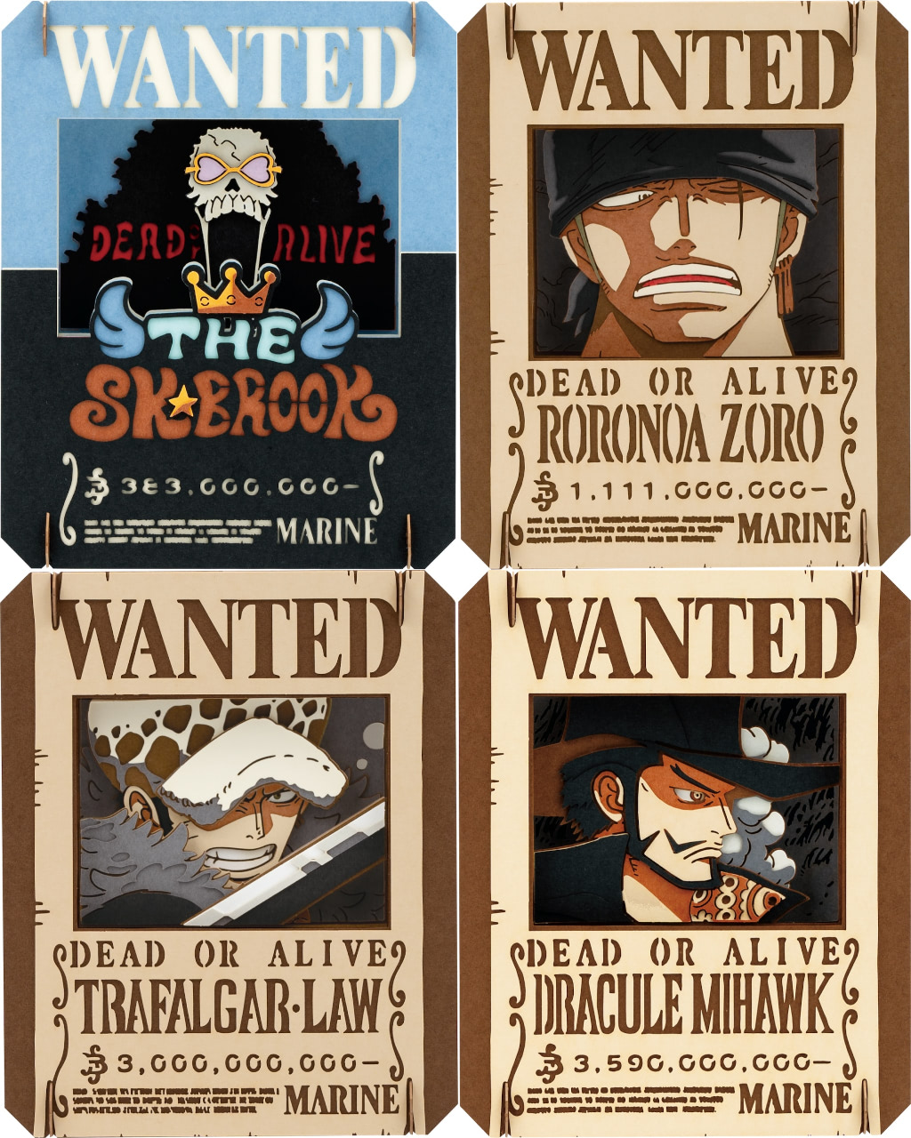 ONEPIECE/ワンピース 手配書デザインプレート エニエス・ロビー編後 ONEPIECE/ワンピース 手配書デザインプレート エニエス・ロビー
