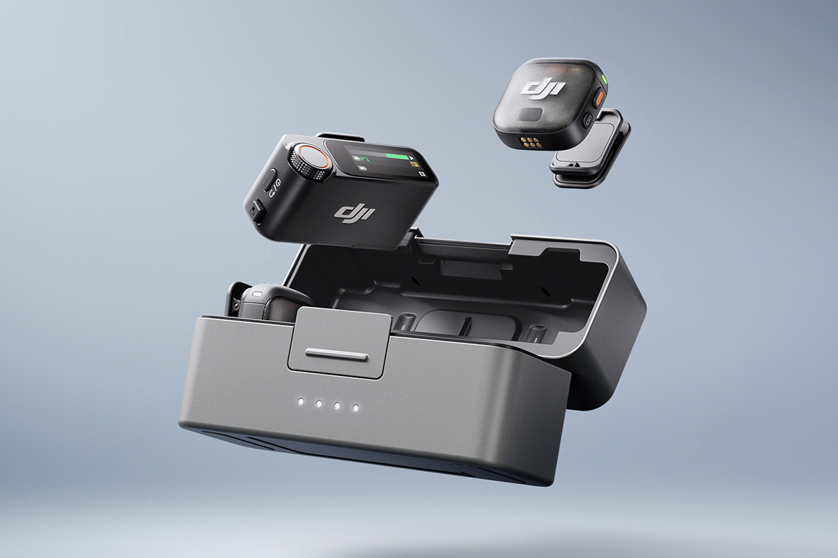 DJI、前モデルから半分近く軽量化したワイヤレスマイクシステム