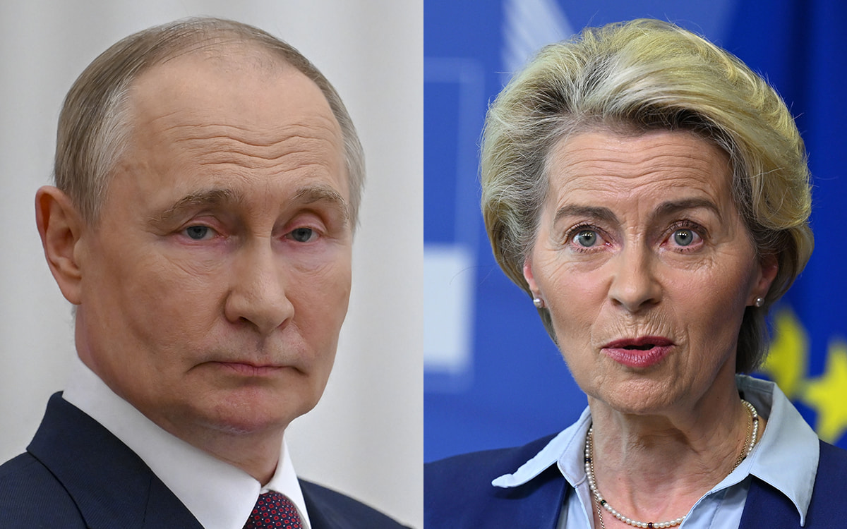 プーチン大統領とフォンデアライエン欧州委員長、ロシアとEUの対立関係を象徴